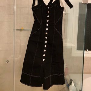 Black denim dress